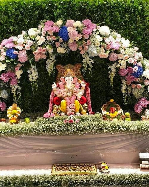 Ganpati Flower Decoration 4