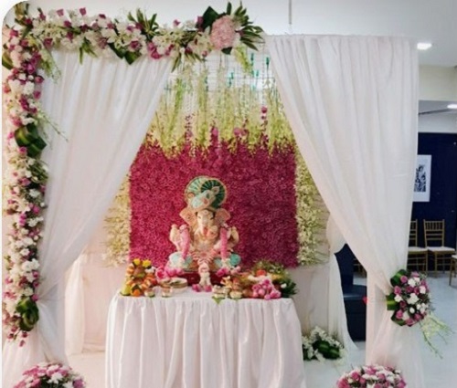 Update more than 83 flower background decoration for ganpati best