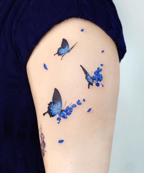 Butterfly Flower Tattoo 10