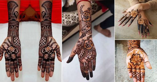 henna flower designs for shoulders