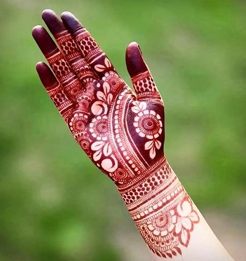 India Traditional Mehndi Designs - Full Hand Mehndi Simple Design Png,Henna  Tattoo Png - free transparent png images - pngaaa.com
