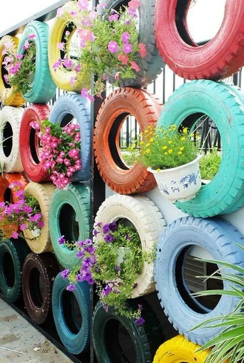 15 Easy Tyre Decoration for Garden • India Gardening
